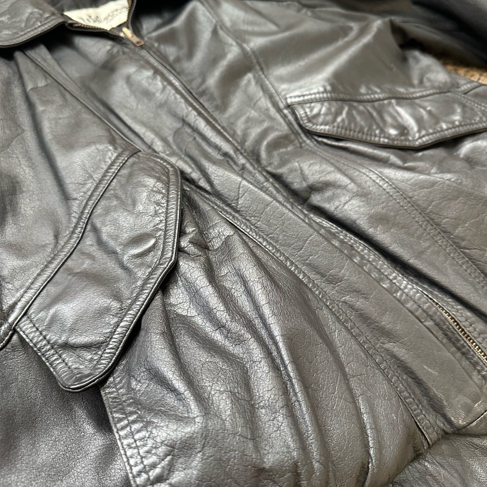Wilsons Leather Jacket Motorcycle Bomber THINSULATE Large Men’s Vintage - Picture 16 of 16